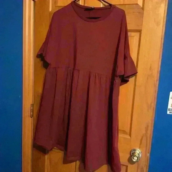 ASOS Design Curve super oversized frill sleeve smock dress. Size small - Picture 1 of 8